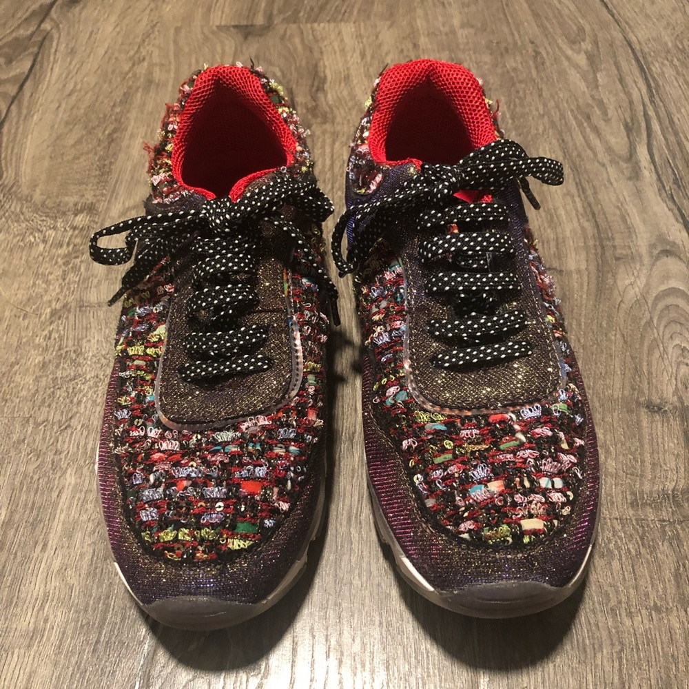 Rouge Helium Colorful Textured Sneakers 7.5